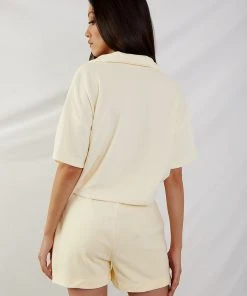 Peppermayo Exclusive New & Most Loved Provence Collared Terry Top - Yellow