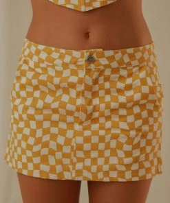 Peppermayo Exclusive Luisa Mini Skirt - Yellow Check New & Most Loved 12 Peppermayo Exclusive Luisa Mini Skirt - Yellow Check New & Most Loved