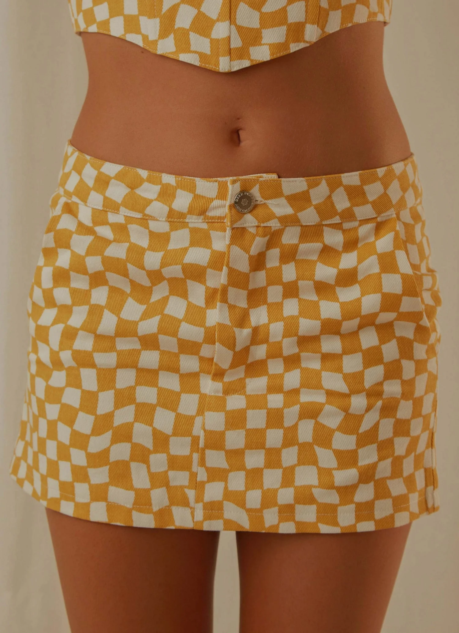 Peppermayo Exclusive Luisa Mini Skirt - Yellow Check New & Most Loved 6 Peppermayo Exclusive Luisa Mini Skirt - Yellow Check New & Most Loved
