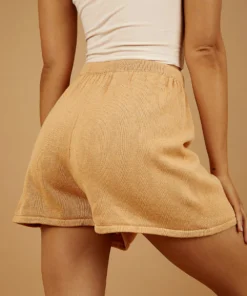 Peppermayo New Bottoms Low Tide Knit Shorts - Tan