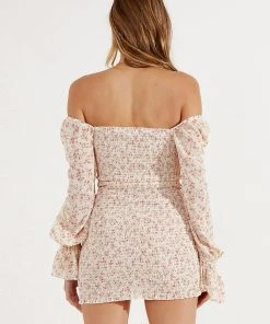 Peppermayo Summer Playlist Mini Dress - Orange Floral