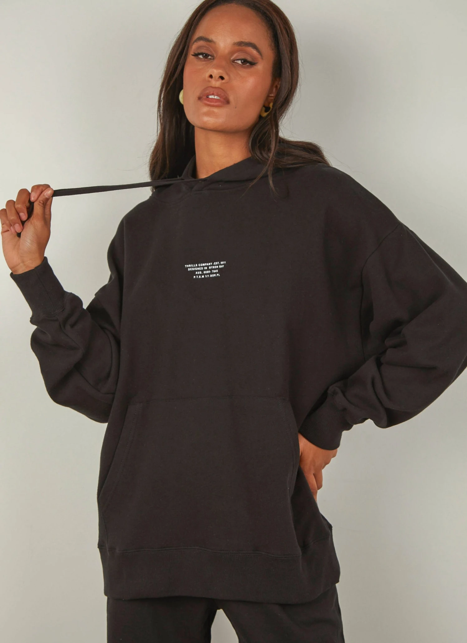 Thrills Established Oversized Hoodie - Black 3 Thrills Established Oversized Hoodie - Black