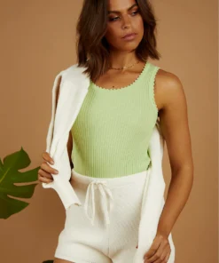 Peppermayo Fine Line Knit Shorts - White