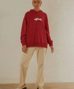 Afends New & Most Loved Grow Some Hemp Oversized Hood - Deep Red 9 Afends New & Most Loved Grow Some Hemp Oversized Hood - Deep Red