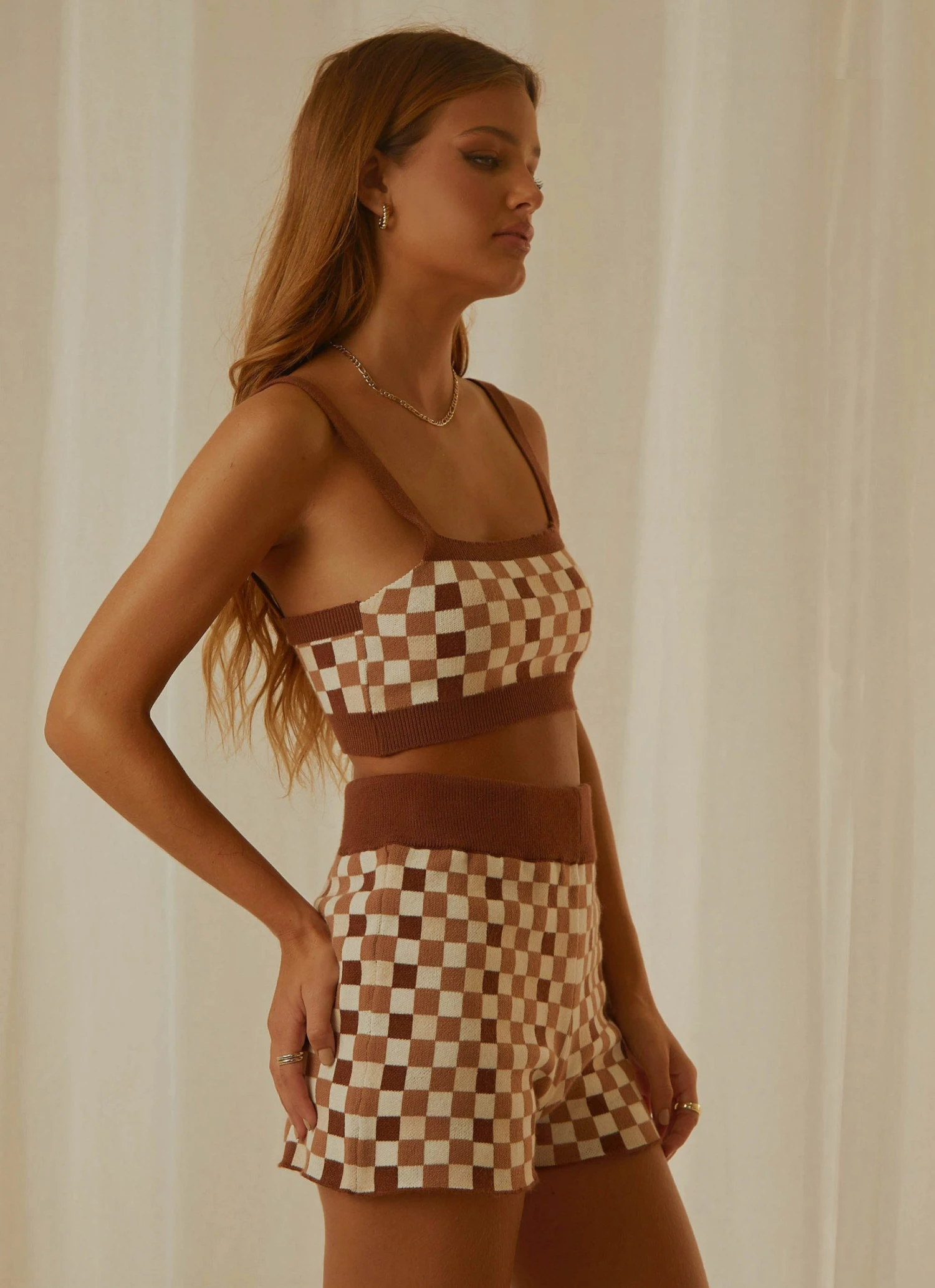 Peppermayo Exclusive Remix It Knit Crop - Choc Check New & Most Loved 7 Peppermayo Exclusive Remix It Knit Crop - Choc Check New & Most Loved