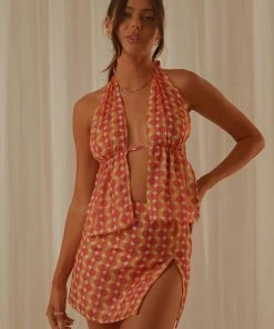 Peppermayo Exclusive New & Most Loved Kaia Top - Sunset Geo