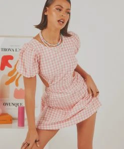Peppermayo Exclusive Anglais Mini Dress - Pink Gingham