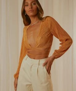 Peppermayo Exclusive Malibu Dreaming Wrap Top - Rust New & Most Loved