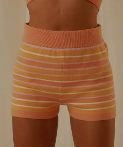 Peppermayo Exclusive New & Most Loved Rhodes Knit Shorts - Peach Multi Stripe 11 Peppermayo Exclusive New & Most Loved Rhodes Knit Shorts - Peach Multi Stripe