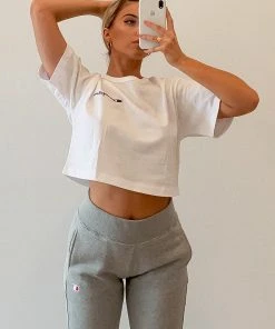 Champion Heritage Crop Tee - White New & Most Loved