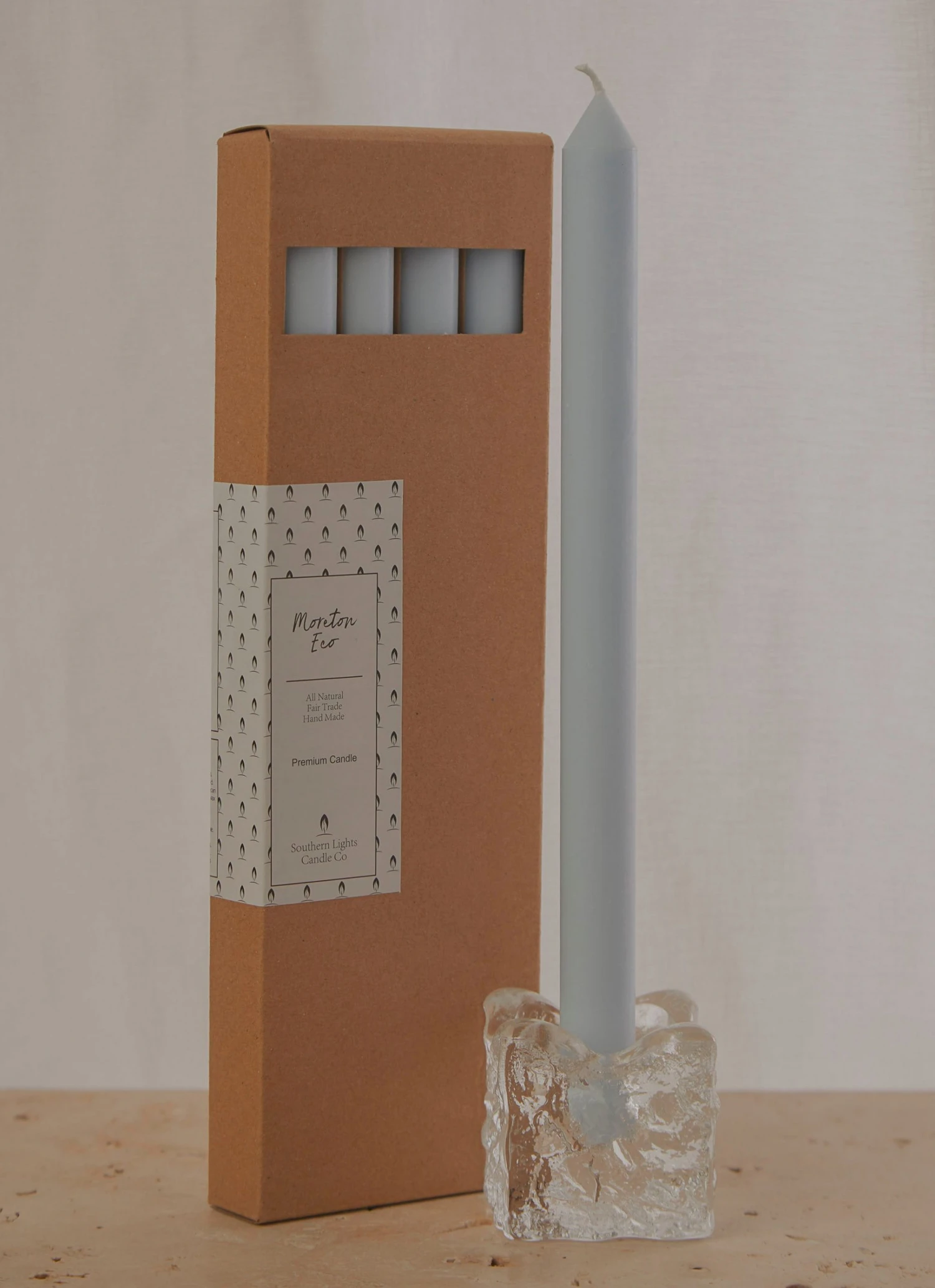 Candle Co New & Most Loved Moreton Eco Dinner Candle 4 Pack - Pastel Blue 4 Candle Co New & Most Loved Moreton Eco Dinner Candle 4 Pack - Pastel Blue