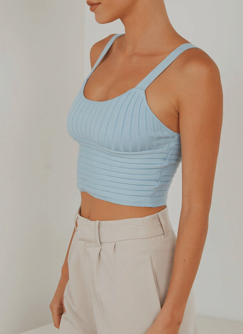 Peppermayo In Her Eyes Knit Crop - Blue 5 Peppermayo In Her Eyes Knit Crop - Blue