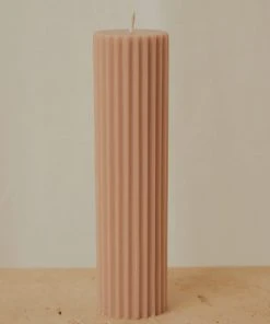 Candle Co New & Most Loved Moreton Eco Fluted Pillar - Latte
