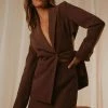 Peppermayo Exclusive Fashion Confidential Cut Out Blazer - Chocolate New & Most Loved 1 Peppermayo Exclusive Fashion Confidential Cut Out Blazer - Chocolate New & Most Loved