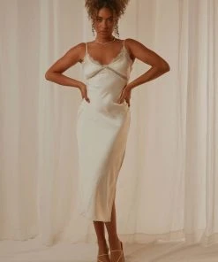 Peppermayo True Lovers Midi Dress - Ivory