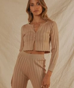 Peppermayo New & Most Loved About Time Knit Cardigan - Beige