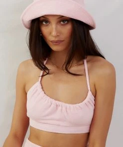 Peppermayo Exclusive Holiday Terry Bucket Hat - Pink New & Most Loved