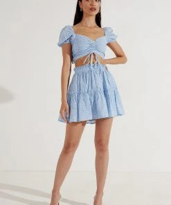 Peppermayo New & Most Loved Be Free Mini Skirt - Blue Floral 4 Peppermayo New & Most Loved Be Free Mini Skirt - Blue Floral