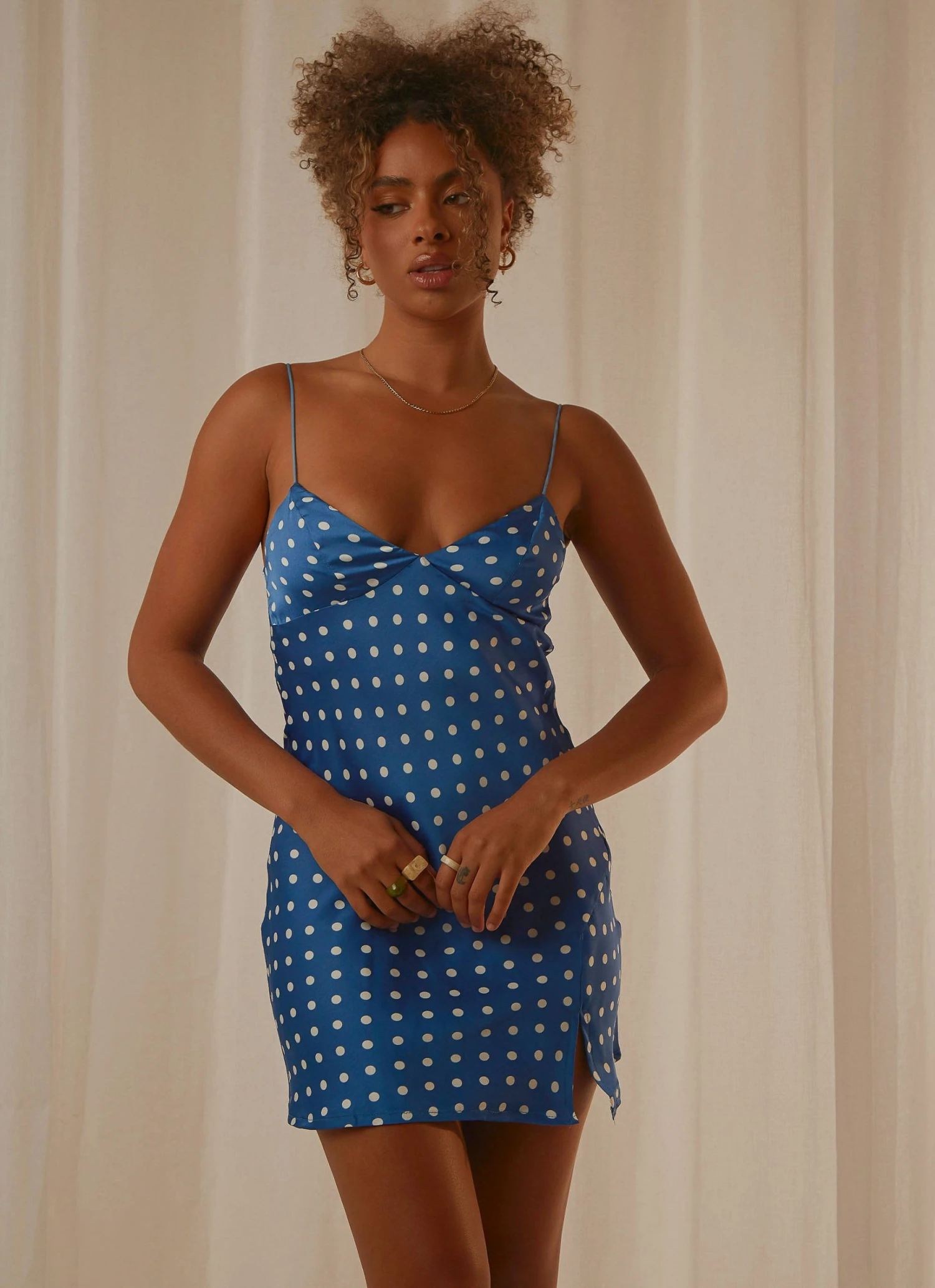 Peppermayo New & Most Loved Remember You Mini Dress - Navy Polkadot 3 Peppermayo New & Most Loved Remember You Mini Dress - Navy Polkadot