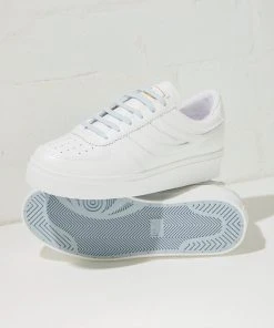 Superga 2850-Seattle 3 Comfleaw - A8T White-Gold-Blue Lt