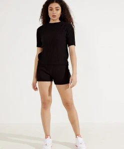 Rue Stiic New & Most Loved Evy Knit Shorts - Black 4 Rue Stiic New & Most Loved Evy Knit Shorts - Black