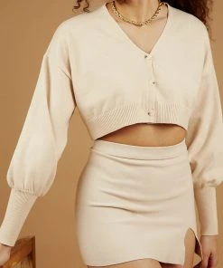 Peppermayo Better For Now Knit Cardigan - Beige New & Most Loved