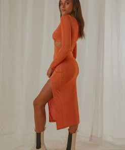 Peppermayo New & Most Loved Mulholland Midi Dress - Orange