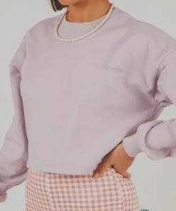Wrangler New & Most Loved Darling Crop Sweat - Misty Lilac