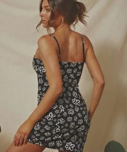 Afends Lola Hemp Mini Dress - Black