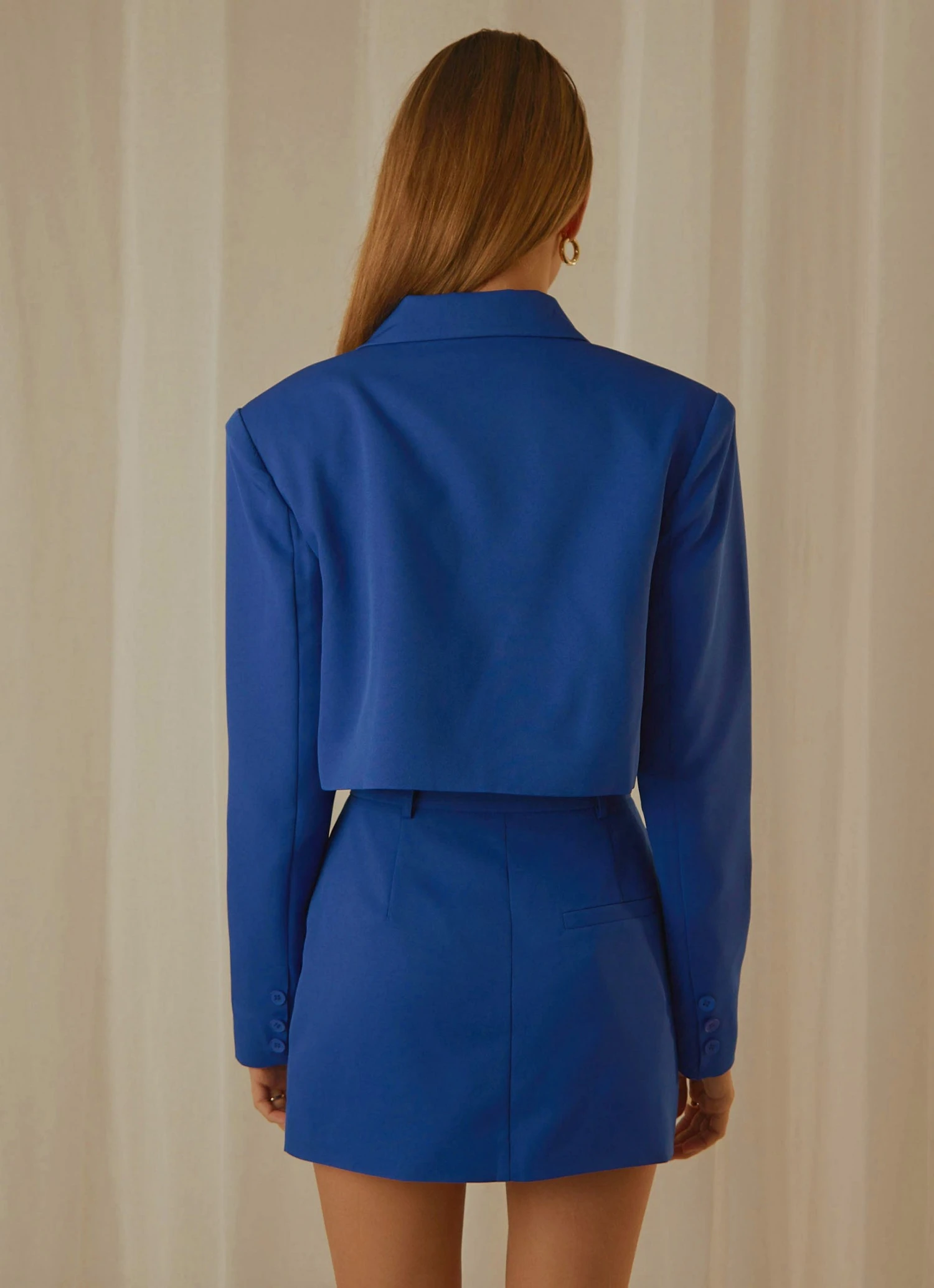Peppermayo Exclusive Mariah Cropped Blazer - Cobalt 7 Peppermayo Exclusive Mariah Cropped Blazer - Cobalt