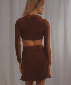 Peppermayo Exclusive Crowd Control Mini Dress - Choc Brown New & Most Loved 7 Peppermayo Exclusive Crowd Control Mini Dress - Choc Brown New & Most Loved