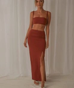 Peppermayo Talk About Love Skirt - Brown