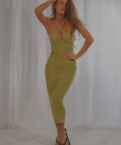 Peppermayo Exclusive Your Revolution Midi Dress - Lime New & Most Loved