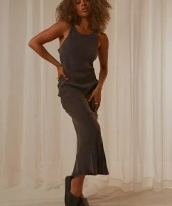 Nude Lucy New & Most Loved Gia Cupro Dress - Coal