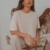 Afends Slay Hemp Oversized Tee - Ash Pink New & Most Loved 2 Afends Slay Hemp Oversized Tee - Ash Pink New & Most Loved