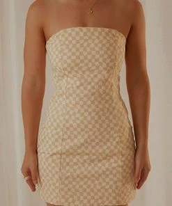 Peppermayo Exclusive New & Most Loved Elsa Tube Mini Dress - Neutral Check 9 Peppermayo Exclusive New & Most Loved Elsa Tube Mini Dress - Neutral Check