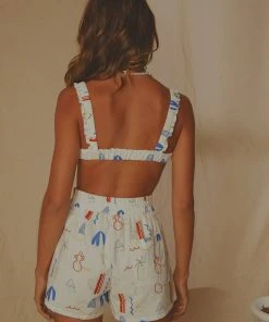 Peppermayo Exclusive New & Most Loved Strolls In Europe Linen Crop - Santorini 11 Peppermayo Exclusive New & Most Loved Strolls In Europe Linen Crop - Santorini