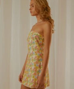 Peppermayo Exclusive Champagne And Flowers Mini Dress - Blossom 5 Peppermayo Exclusive Champagne And Flowers Mini Dress - Blossom