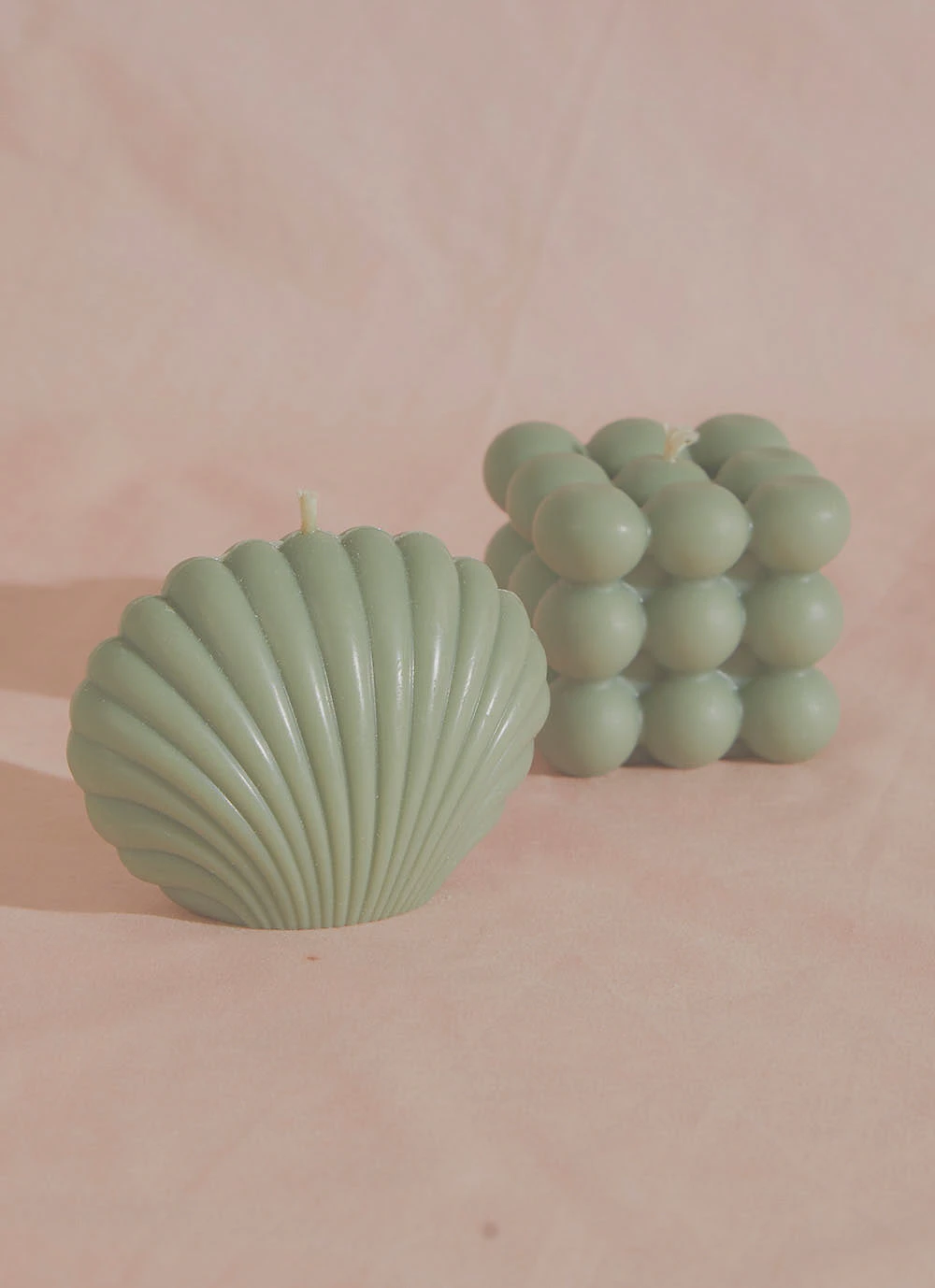 Manara Home Bubble Cube Candle - Green 6 Manara Home Bubble Cube Candle - Green