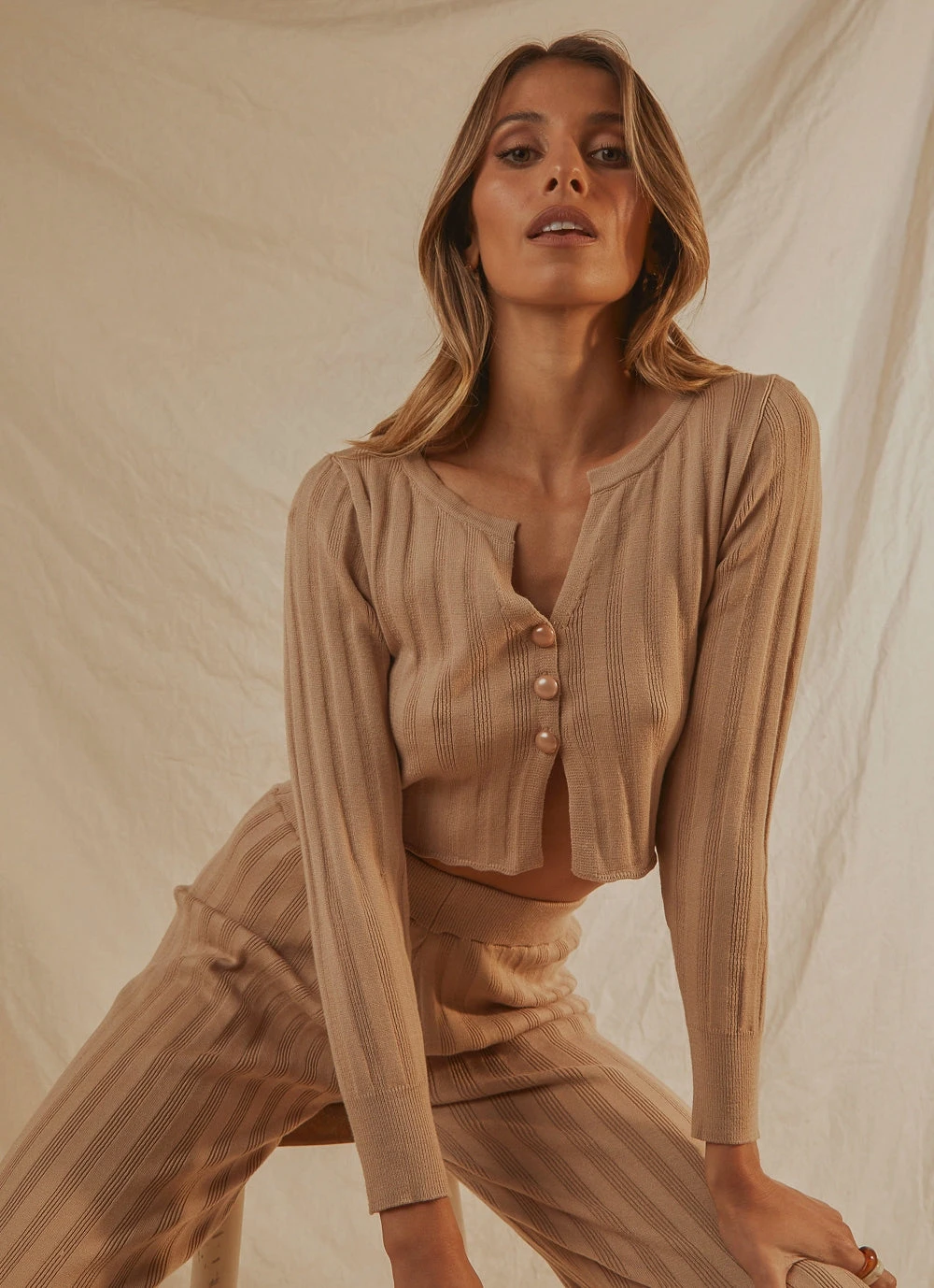 Peppermayo New & Most Loved About Time Knit Cardigan - Beige 3 Peppermayo New & Most Loved About Time Knit Cardigan - Beige