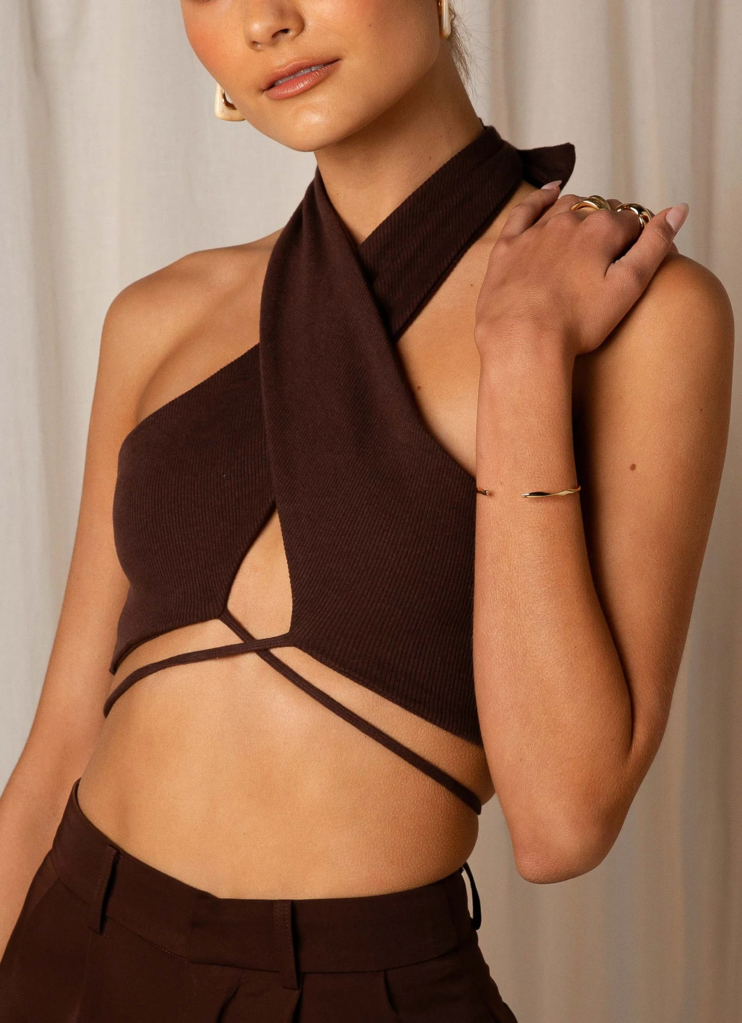 Peppermayo Exclusive On The Run Crop - Choc Brown 3 Peppermayo Exclusive On The Run Crop - Choc Brown