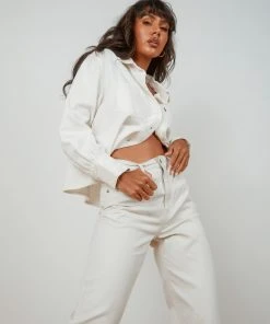 Afends Shelby Hemp Twill Wide Leg Pant - Off White New & Most Loved