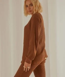 Peppermayo Exclusive Kallie Waffle Top - Chocolate 12 Peppermayo Exclusive Kallie Waffle Top - Chocolate