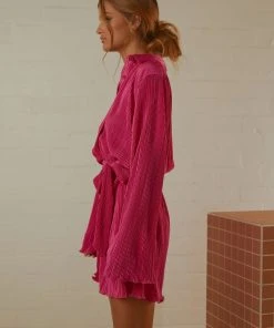 Peppermayo Exclusive New & Most Loved Soho Chic Shirt Dress - Magenta 12 Peppermayo Exclusive New & Most Loved Soho Chic Shirt Dress - Magenta