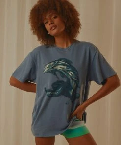 Wrangler Through The Waves Tee - Deep Blue