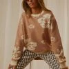 Peppermayo Exclusive Tropical Days Knit Jumper - Mocha New & Most Loved