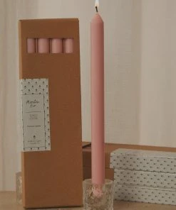 Candle Co Moreton Eco Dinner Candle 4 Pack - Blush Pink New & Most Loved