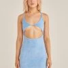 Riley Hubatka X Peppermayo Poolside Story Terry Mini Dress - Azure