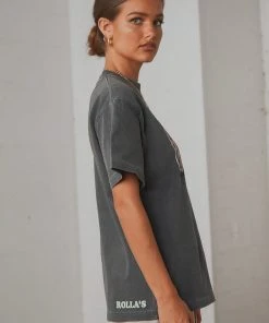 Rolla's New & Most Loved Tomboy MTV Tie Dye Tee - Black