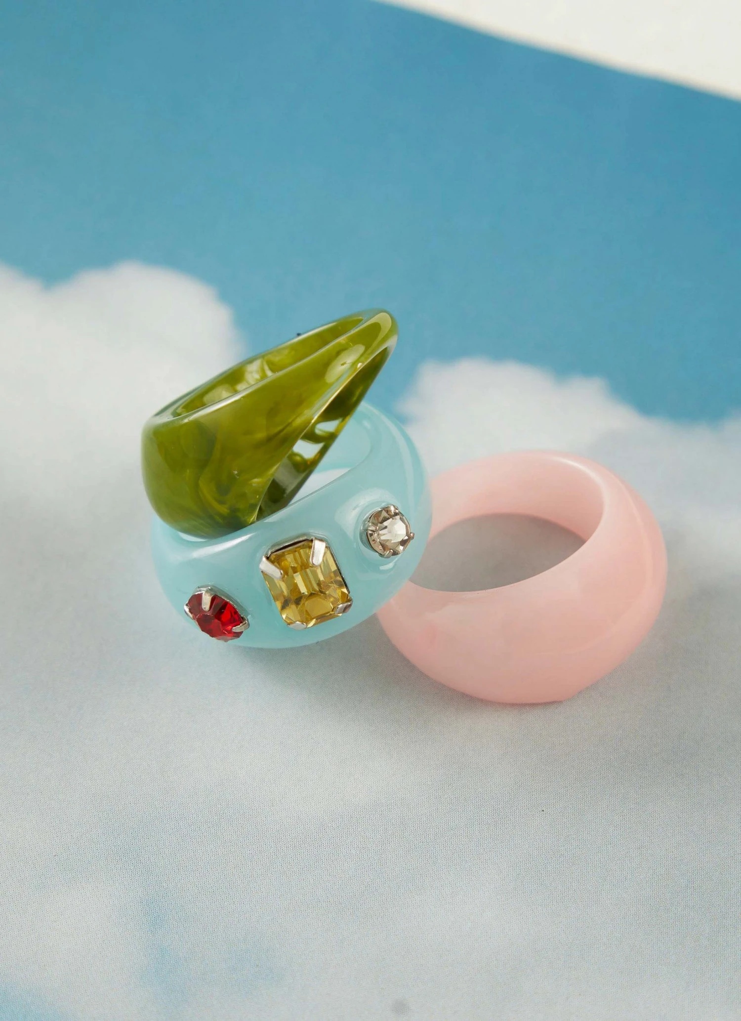 Peppermayo Exclusive Real Groove Resin Ring Set - Multi New & Most Loved 5 Peppermayo Exclusive Real Groove Resin Ring Set - Multi New & Most Loved